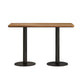 Table de dîner en bois industriel Table marron avec cadre noir pour salle à manger