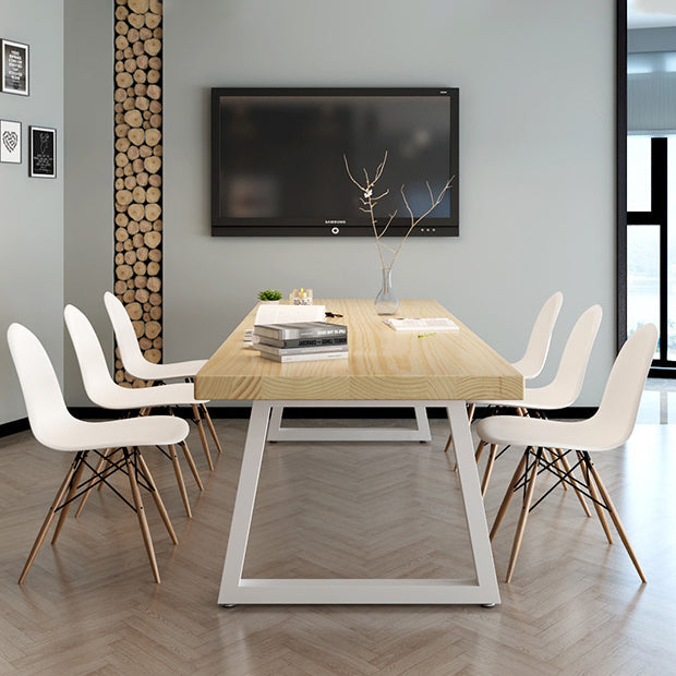 Pine Solid Wood Dining Table Industrial Dining Site Table with Sled Base Clearhalo ' dining_table' 'Dining Tables & Seating' 'Dining Tables' 'furn' 'furn_dining_table' 'Furniture' 'furniture_dining_table' 'Kitchen & Dining Furniture' 'kitchen&dining_furn' 'kitchen' 'kitchen_dining_table' 3970368
