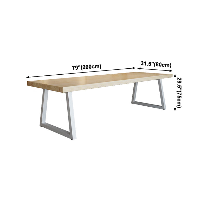 Pine Solid Wood Dining Table Industrial Dining Site Table with Sled Base Clearhalo ' dining_table' 'Dining Tables & Seating' 'Dining Tables' 'furn' 'furn_dining_table' 'Furniture' 'furniture_dining_table' 'Kitchen & Dining Furniture' 'kitchen&dining_furn' 'kitchen' 'kitchen_dining_table' 3970370