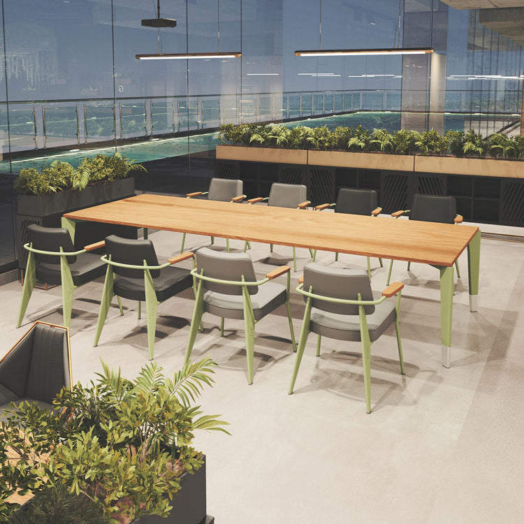 Rectangle 4 Legs Home Furniture Industrial Style Solid Wood Dining Room Collection Clearhalo ' dining_table' 'Dining Tables & Seating' 'Dining Tables' 'furn' 'furn_dining_table' 'Furniture' 'furniture_dining_table' 'Kitchen & Dining Furniture' 'kitchen&dining_furn' 'kitchen' 'kitchen_dining_table' 3970392
