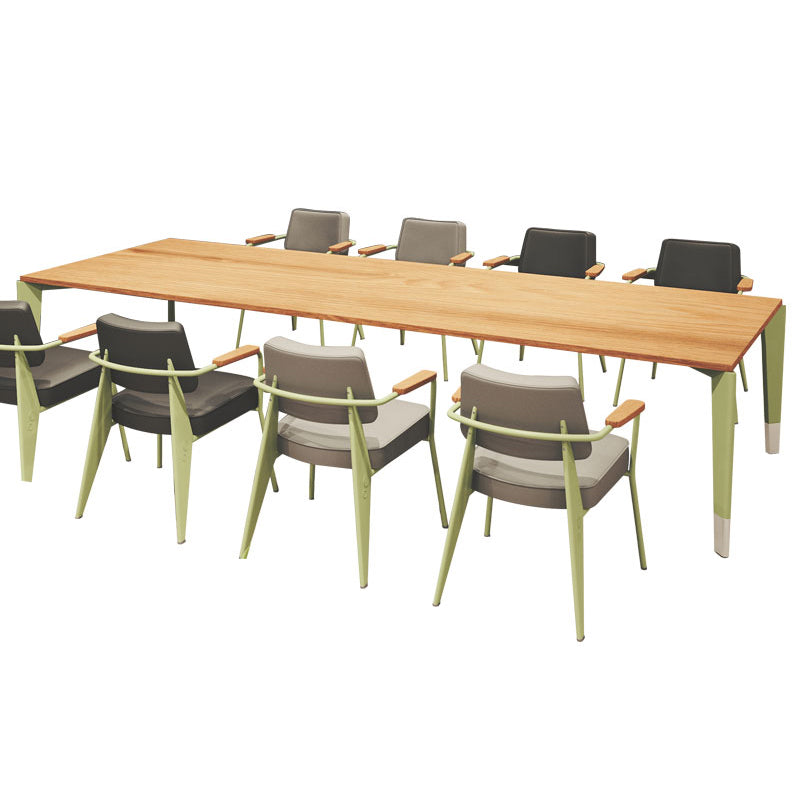 Rectangle 4 Legs Home Furniture Industrial Style Solid Wood Dining Room Collection Clearhalo ' dining_table' 'Dining Tables & Seating' 'Dining Tables' 'furn' 'furn_dining_table' 'Furniture' 'furniture_dining_table' 'Kitchen & Dining Furniture' 'kitchen&dining_furn' 'kitchen' 'kitchen_dining_table' 3970398