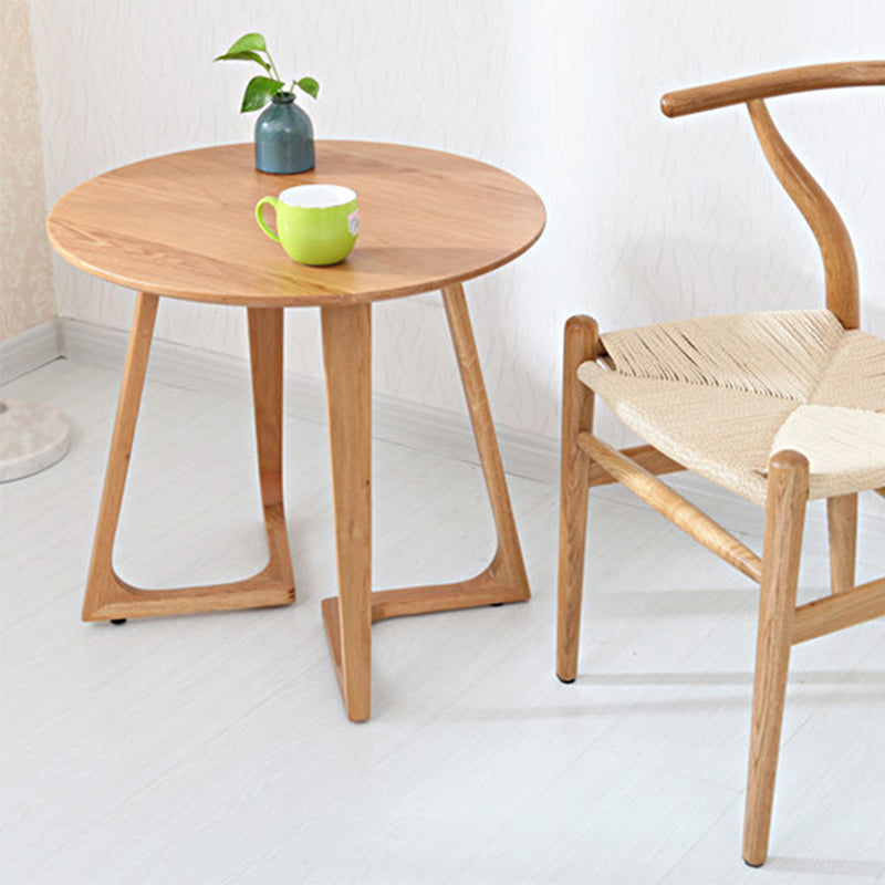 Double Pedestal Oak Solid Wood Dinette Table Modern Style Dining Table Clearhalo ' dining_table' 'Dining Tables & Seating' 'Dining Tables' 'furn' 'furn_dining_table' 'Furniture' 'furniture_dining_table' 'Kitchen & Dining Furniture' 'kitchen&dining_furn' 'kitchen' 'kitchen_dining_table' 3970416