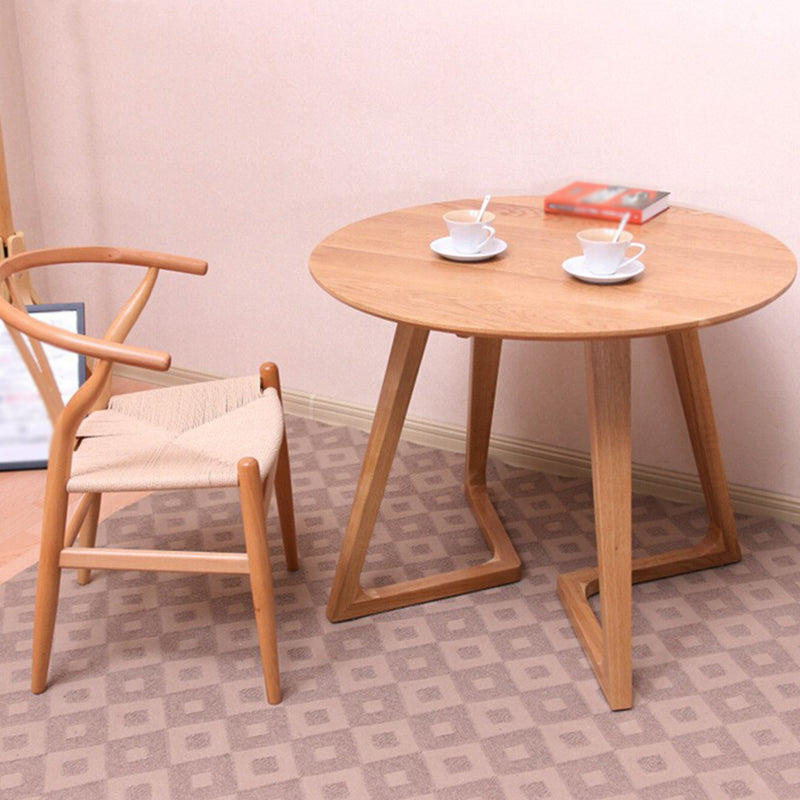 Double Pedestal Oak Solid Wood Dinette Table Modern Style Dining Table Clearhalo ' dining_table' 'Dining Tables & Seating' 'Dining Tables' 'furn' 'furn_dining_table' 'Furniture' 'furniture_dining_table' 'Kitchen & Dining Furniture' 'kitchen&dining_furn' 'kitchen' 'kitchen_dining_table' 3970419