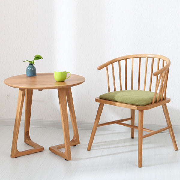 Double Pedestal Oak Solid Wood Dinette Table Modern Style Dining Table Clearhalo ' dining_table' 'Dining Tables & Seating' 'Dining Tables' 'furn' 'furn_dining_table' 'Furniture' 'furniture_dining_table' 'Kitchen & Dining Furniture' 'kitchen&dining_furn' 'kitchen' 'kitchen_dining_table' 3970420