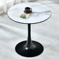 Round Shape Dining Table Simplicity Style Tulip Base Table for Dining Room Black White Without Chairs Clearhalo ' dining_table' 'Dining Tables & Seating' 'Dining Tables' 'furn' 'furn_dining_table' 'Furniture' 'furniture_dining_table' 'Kitchen & Dining Furniture' 'kitchen&dining_furn' 'kitchen' 'kitchen_dining_table' 3970437