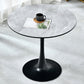 Round Shape Dining Table Simplicity Style Tulip Base Table for Dining Room Grey Without Chairs Clearhalo ' dining_table' 'Dining Tables & Seating' 'Dining Tables' 'furn' 'furn_dining_table' 'Furniture' 'furniture_dining_table' 'Kitchen & Dining Furniture' 'kitchen&dining_furn' 'kitchen' 'kitchen_dining_table' 3970440