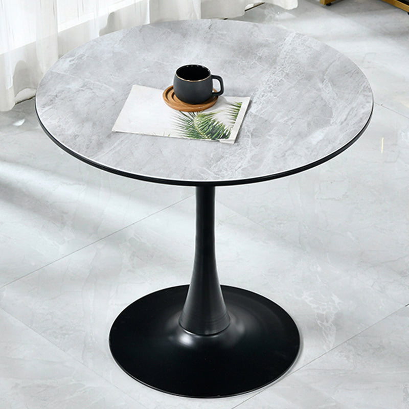 Round Shape Dining Table Simplicity Style Tulip Base Table for Dining Room Grey Without Chairs Clearhalo ' dining_table' 'Dining Tables & Seating' 'Dining Tables' 'furn' 'furn_dining_table' 'Furniture' 'furniture_dining_table' 'Kitchen & Dining Furniture' 'kitchen&dining_furn' 'kitchen' 'kitchen_dining_table' 3970440