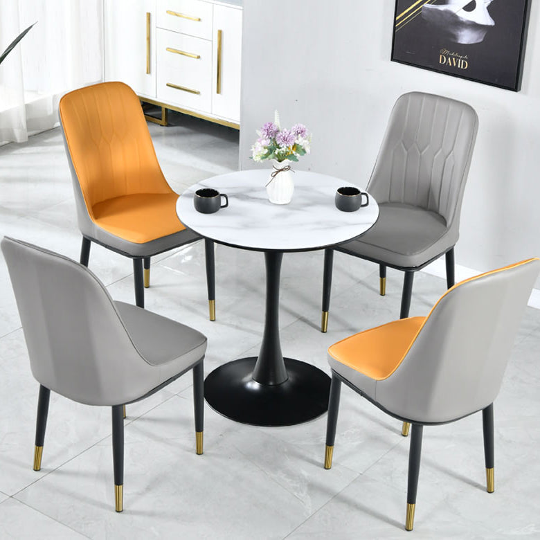 Round Shape Dining Table Simplicity Style Tulip Base Table for Dining Room Clearhalo ' dining_table' 'Dining Tables & Seating' 'Dining Tables' 'furn' 'furn_dining_table' 'Furniture' 'furniture_dining_table' 'Kitchen & Dining Furniture' 'kitchen&dining_furn' 'kitchen' 'kitchen_dining_table' 3970448