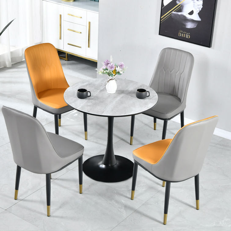 Round Shape Dining Table Simplicity Style Tulip Base Table for Dining Room Clearhalo ' dining_table' 'Dining Tables & Seating' 'Dining Tables' 'furn' 'furn_dining_table' 'Furniture' 'furniture_dining_table' 'Kitchen & Dining Furniture' 'kitchen&dining_furn' 'kitchen' 'kitchen_dining_table' 3970449