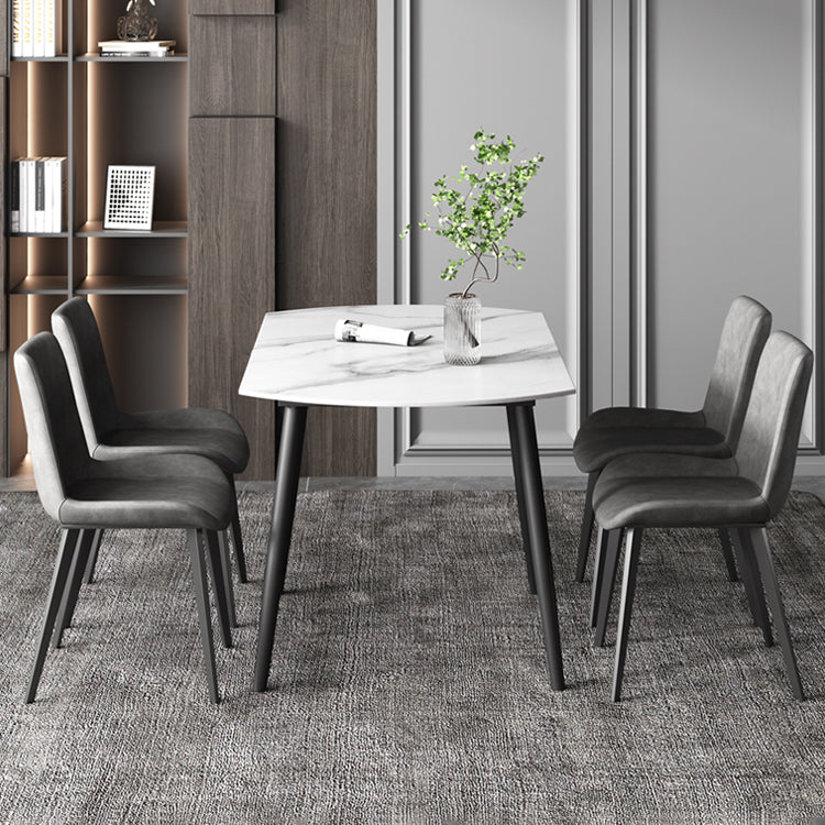 52" Extendable Round Dining Table Modern Adjustable Sintered Stone Top Table with 4 Legs Clearhalo ' dining_table' 'Dining Tables & Seating' 'Dining Tables' 'furn' 'furn_dining_table' 'Furniture' 'furniture_dining_table' 'Kitchen & Dining Furniture' 'kitchen&dining_furn' 'kitchen' 'kitchen_dining_table' 3979499