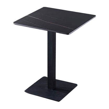 Industrial Square Dinner Table Sintered Stone Table with Metal Base for Home Black Without Chairs Clearhalo ' dining_table' 'Dining Tables & Seating' 'Dining Tables' 'furn' 'furn_dining_table' 'Furniture' 'furniture_dining_table' 'Kitchen & Dining Furniture' 'kitchen&dining_furn' 'kitchen' 'kitchen_dining_table' 3979518