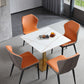 Industrial Square Dinner Table Sintered Stone Table with Metal Base for Home Clearhalo ' dining_table' 'Dining Tables & Seating' 'Dining Tables' 'furn' 'furn_dining_table' 'Furniture' 'furniture_dining_table' 'Kitchen & Dining Furniture' 'kitchen&dining_furn' 'kitchen' 'kitchen_dining_table' 3979528