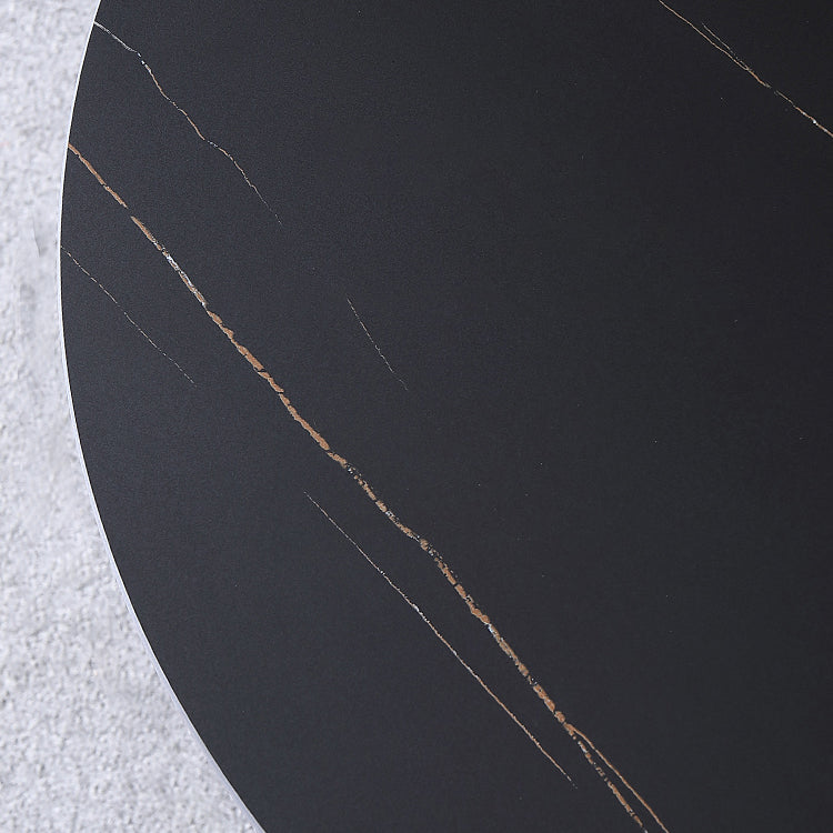 Luxury Sintered Stone Dining Table Single Pedestal Base Round Table for Home Clearhalo ' dining_table' 'Dining Tables & Seating' 'Dining Tables' 'furn' 'furn_dining_table' 'Furniture' 'furniture_dining_table' 'Kitchen & Dining Furniture' 'kitchen&dining_furn' 'kitchen' 'kitchen_dining_table' 3979540