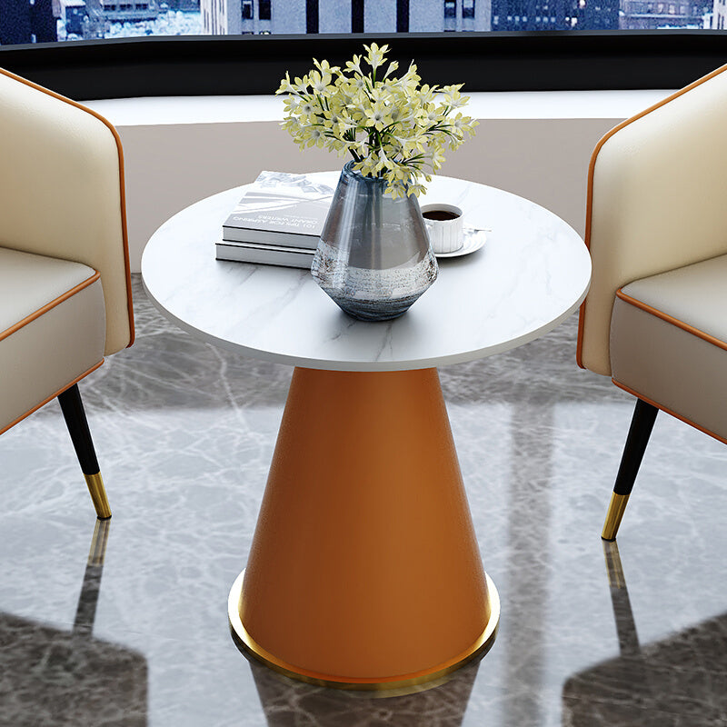 Round Table 23.6'' Dinette Table Traditional Luxury Dinner Room Table with Pedestal Casual Clearhalo ' dining_table' 'Dining Tables & Seating' 'Dining Tables' 'furn' 'furn_dining_table' 'Furniture' 'furniture_dining_table' 'Kitchen & Dining Furniture' 'kitchen&dining_furn' 'kitchen' 'kitchen_dining_table' 3979549