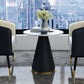 Round Table 23.6'' Dinette Table Traditional Luxury Dinner Room Table with Pedestal Casual Clearhalo ' dining_table' 'Dining Tables & Seating' 'Dining Tables' 'furn' 'furn_dining_table' 'Furniture' 'furniture_dining_table' 'Kitchen & Dining Furniture' 'kitchen&dining_furn' 'kitchen' 'kitchen_dining_table' 3979554