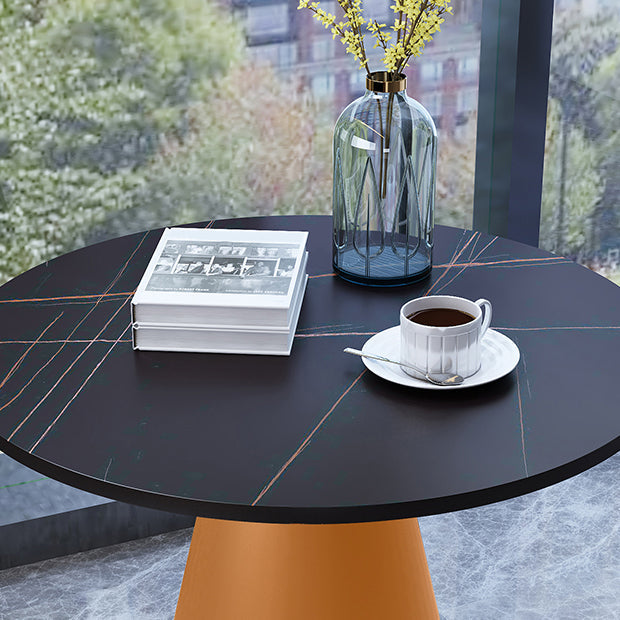 Round Table 23.6'' Dinette Table Traditional Luxury Dinner Room Table with Pedestal Casual Clearhalo ' dining_table' 'Dining Tables & Seating' 'Dining Tables' 'furn' 'furn_dining_table' 'Furniture' 'furniture_dining_table' 'Kitchen & Dining Furniture' 'kitchen&dining_furn' 'kitchen' 'kitchen_dining_table' 3979561