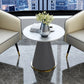 Round Table 23.6'' Dinette Table Traditional Luxury Dinner Room Table with Pedestal Casual Clearhalo ' dining_table' 'Dining Tables & Seating' 'Dining Tables' 'furn' 'furn_dining_table' 'Furniture' 'furniture_dining_table' 'Kitchen & Dining Furniture' 'kitchen&dining_furn' 'kitchen' 'kitchen_dining_table' 3979562