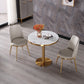 Marble Dining Table Single Pedestal Metallic Base Round Table for Home Clearhalo ' dining_table' 'Dining Tables & Seating' 'Dining Tables' 'furn' 'furn_dining_table' 'Furniture' 'furniture_dining_table' 'Kitchen & Dining Furniture' 'kitchen&dining_furn' 'kitchen' 'kitchen_dining_table' 3979570
