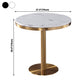 Marble Dining Table Single Pedestal Metallic Base Round Table for Home Clearhalo ' dining_table' 'Dining Tables & Seating' 'Dining Tables' 'furn' 'furn_dining_table' 'Furniture' 'furniture_dining_table' 'Kitchen & Dining Furniture' 'kitchen&dining_furn' 'kitchen' 'kitchen_dining_table' 3979582