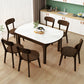 Modern Style Round Dinner Table White Sintered Stone Table with Wooden Base Clearhalo ' dining_table' 'Dining Tables & Seating' 'Dining Tables' 'furn' 'furn_dining_table' 'Furniture' 'furniture_dining_table' 'Kitchen & Dining Furniture' 'kitchen&dining_furn' 'kitchen' 'kitchen_dining_table' 3979588