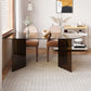 Tempered Glass Dining Table Double Pedestal Base Free Form Table for Home Clearhalo ' dining_table' 'Dining Tables & Seating' 'Dining Tables' 'furn' 'furn_dining_table' 'Furniture' 'furniture_dining_table' 'Kitchen & Dining Furniture' 'kitchen&dining_furn' 'kitchen' 'kitchen_dining_table' 3979599