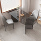 Tempered Glass Dining Table Double Pedestal Base Free Form Table for Home Clearhalo ' dining_table' 'Dining Tables & Seating' 'Dining Tables' 'furn' 'furn_dining_table' 'Furniture' 'furniture_dining_table' 'Kitchen & Dining Furniture' 'kitchen&dining_furn' 'kitchen' 'kitchen_dining_table' 3979601