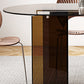 Tempered Glass Dining Table Double Pedestal Base Free Form Table for Home Clearhalo ' dining_table' 'Dining Tables & Seating' 'Dining Tables' 'furn' 'furn_dining_table' 'Furniture' 'furniture_dining_table' 'Kitchen & Dining Furniture' 'kitchen&dining_furn' 'kitchen' 'kitchen_dining_table' 3979603