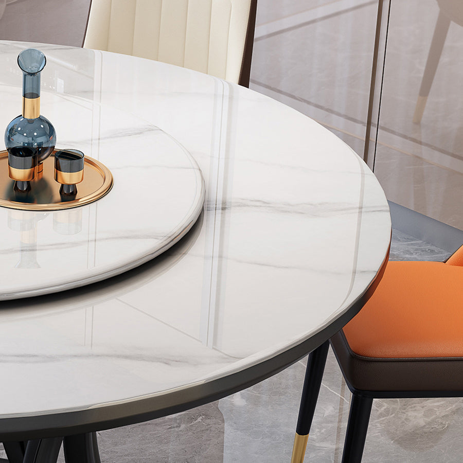 Simplicity Dining Table Ash Wood Single Pedestal Base Round Table for Home Clearhalo ' dining_table' 'Dining Tables & Seating' 'Dining Tables' 'furn' 'furn_dining_table' 'Furniture' 'furniture_dining_table' 'Kitchen & Dining Furniture' 'kitchen&dining_furn' 'kitchen' 'kitchen_dining_table' 3979616