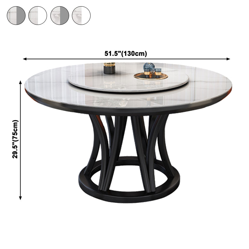 Simplicity Dining Table Ash Wood Single Pedestal Base Round Table for Home Clearhalo ' dining_table' 'Dining Tables & Seating' 'Dining Tables' 'furn' 'furn_dining_table' 'Furniture' 'furniture_dining_table' 'Kitchen & Dining Furniture' 'kitchen&dining_furn' 'kitchen' 'kitchen_dining_table' 3979624