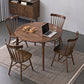 Extendable Round Dining Table in Brown Modern Adjustable Rubber Wood Table with 4 Legs Clearhalo ' dining_table' 'Dining Tables & Seating' 'Dining Tables' 'furn' 'furn_dining_table' 'Furniture' 'furniture_dining_table' 'Kitchen & Dining Furniture' 'kitchen&dining_furn' 'kitchen' 'kitchen_dining_table' 3979626