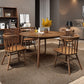 Rubber Wood Round Table for Restaurant Modern Dining Table in Nature/Walnut with 4 Legs Clearhalo ' dining_table' 'Dining Tables & Seating' 'Dining Tables' 'furn' 'furn_dining_table' 'Furniture' 'furniture_dining_table' 'Kitchen & Dining Furniture' 'kitchen&dining_furn' 'kitchen' 'kitchen_dining_table' 3979638