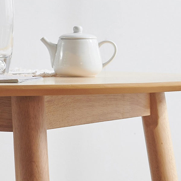 Rubber Wood Round Table for Restaurant Modern Dining Table in Nature/Walnut with 4 Legs Clearhalo ' dining_table' 'Dining Tables & Seating' 'Dining Tables' 'furn' 'furn_dining_table' 'Furniture' 'furniture_dining_table' 'Kitchen & Dining Furniture' 'kitchen&dining_furn' 'kitchen' 'kitchen_dining_table' 3979643
