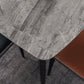 Industrial Style Home Sintered Stone Dining Table 4 Legs Carbon Steel Base Rectangle Table Clearhalo ' dining_table' 'Dining Tables & Seating' 'Dining Tables' 'furn' 'furn_dining_table' 'Furniture' 'furniture_dining_table' 'Kitchen & Dining Furniture' 'kitchen&dining_furn' 'kitchen' 'kitchen_dining_table' 3979657