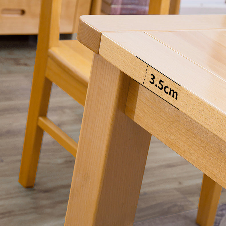 Rectangle Beech Wood Table in Nature Modern Dining Table with 4 Legs for Restaurant Clearhalo ' dining_table' 'Dining Tables & Seating' 'Dining Tables' 'furn' 'furn_dining_table' 'Furniture' 'furniture_dining_table' 'Kitchen & Dining Furniture' 'kitchen&dining_furn' 'kitchen' 'kitchen_dining_table' 3979667
