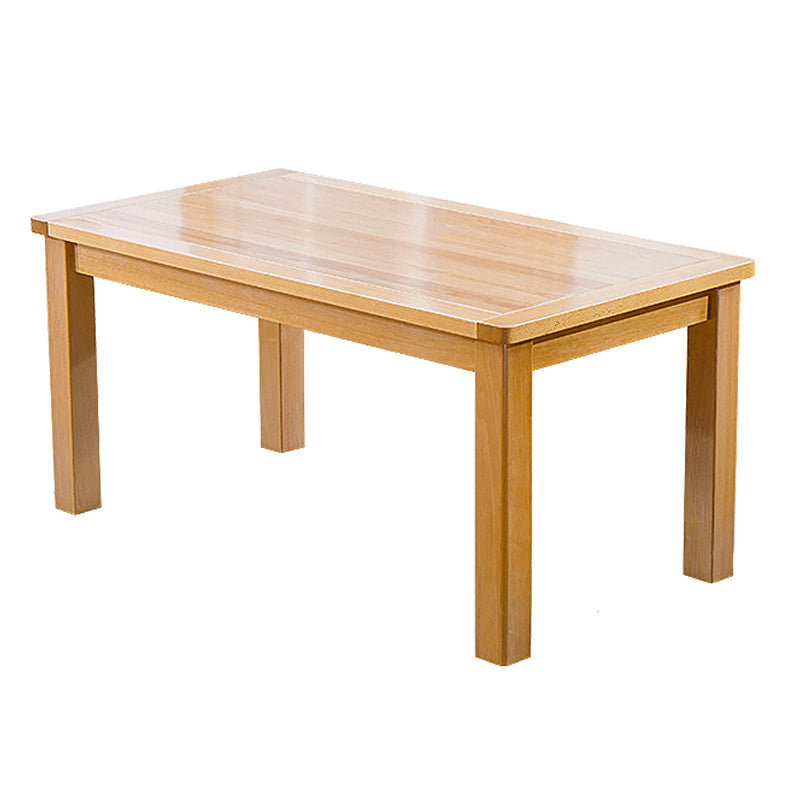 Rectangle Beech Wood Table in Nature Modern Dining Table with 4 Legs for Restaurant Without Chairs Clearhalo ' dining_table' 'Dining Tables & Seating' 'Dining Tables' 'furn' 'furn_dining_table' 'Furniture' 'furniture_dining_table' 'Kitchen & Dining Furniture' 'kitchen&dining_furn' 'kitchen' 'kitchen_dining_table' 3979668