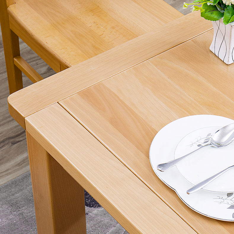 Rectangle Beech Wood Table in Nature Modern Dining Table with 4 Legs for Restaurant Clearhalo ' dining_table' 'Dining Tables & Seating' 'Dining Tables' 'furn' 'furn_dining_table' 'Furniture' 'furniture_dining_table' 'Kitchen & Dining Furniture' 'kitchen&dining_furn' 'kitchen' 'kitchen_dining_table' 3979670