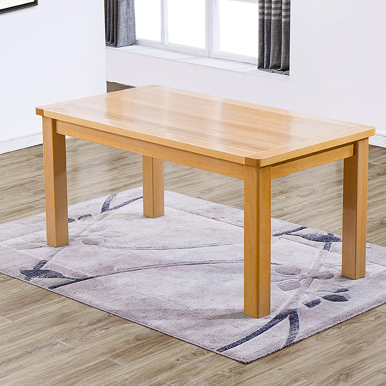 Rectangle Beech Wood Table in Nature Modern Dining Table with 4 Legs for Restaurant Clearhalo ' dining_table' 'Dining Tables & Seating' 'Dining Tables' 'furn' 'furn_dining_table' 'Furniture' 'furniture_dining_table' 'Kitchen & Dining Furniture' 'kitchen&dining_furn' 'kitchen' 'kitchen_dining_table' 3979671