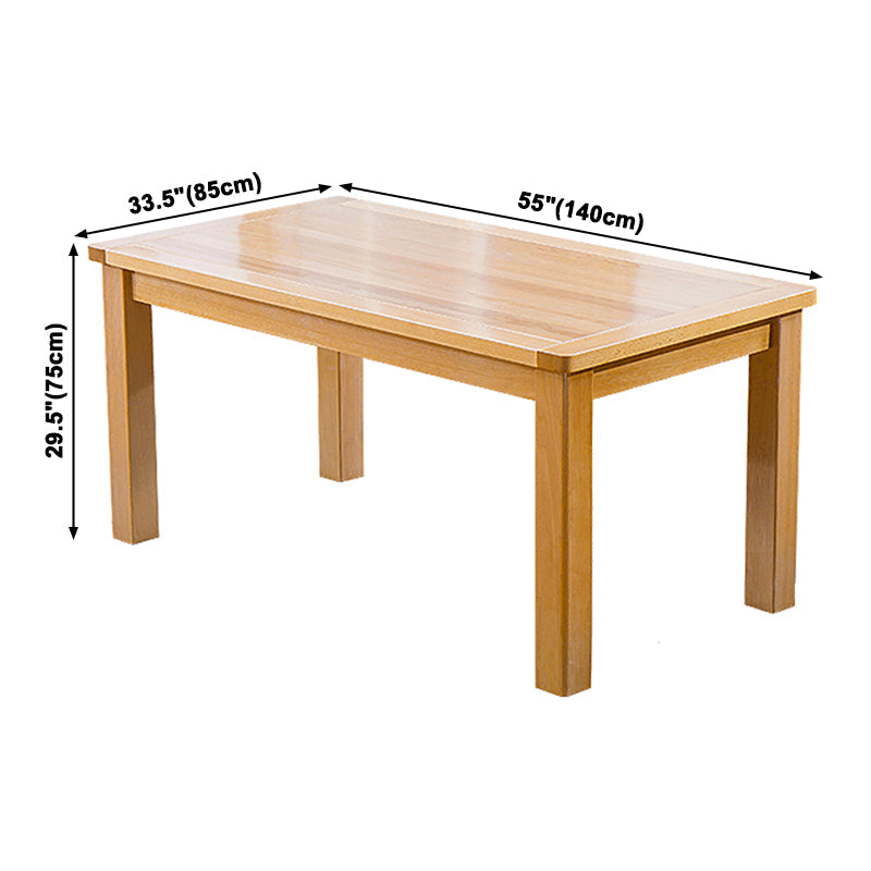 Rectangle Beech Wood Table in Nature Modern Dining Table with 4 Legs for Restaurant Clearhalo ' dining_table' 'Dining Tables & Seating' 'Dining Tables' 'furn' 'furn_dining_table' 'Furniture' 'furniture_dining_table' 'Kitchen & Dining Furniture' 'kitchen&dining_furn' 'kitchen' 'kitchen_dining_table' 3979672