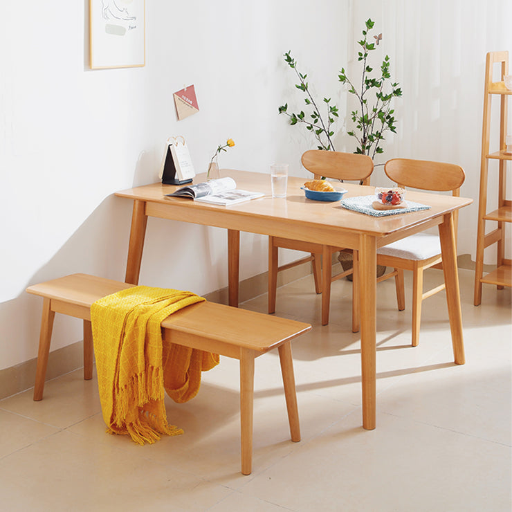 Rectangle Beech Wood Table for Restaurant Modern Dining Table with 4 Legs Clearhalo ' dining_table' 'Dining Tables & Seating' 'Dining Tables' 'furn' 'furn_dining_table' 'Furniture' 'furniture_dining_table' 'Kitchen & Dining Furniture' 'kitchen&dining_furn' 'kitchen' 'kitchen_dining_table' 3979674