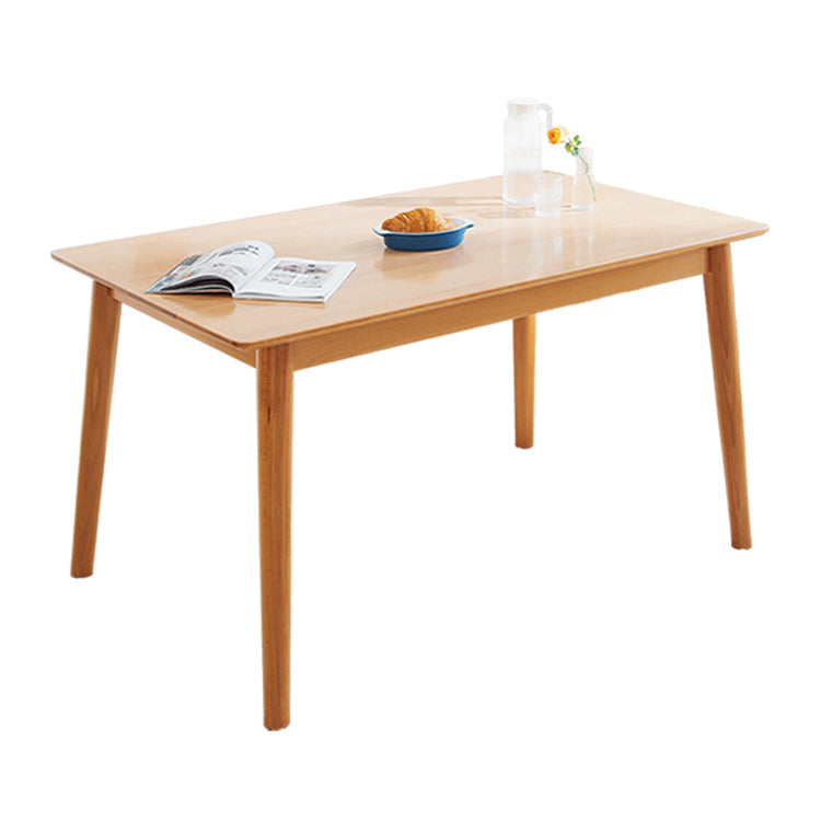 Rectangle Beech Wood Table for Restaurant Modern Dining Table with 4 Legs Without Chairs Clearhalo ' dining_table' 'Dining Tables & Seating' 'Dining Tables' 'furn' 'furn_dining_table' 'Furniture' 'furniture_dining_table' 'Kitchen & Dining Furniture' 'kitchen&dining_furn' 'kitchen' 'kitchen_dining_table' 3979678