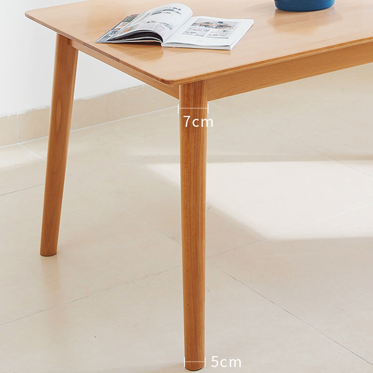Rectangle Beech Wood Table for Restaurant Modern Dining Table with 4 Legs Clearhalo ' dining_table' 'Dining Tables & Seating' 'Dining Tables' 'furn' 'furn_dining_table' 'Furniture' 'furniture_dining_table' 'Kitchen & Dining Furniture' 'kitchen&dining_furn' 'kitchen' 'kitchen_dining_table' 3979679