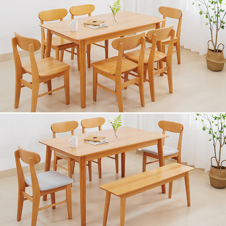 Rectangle Beech Wood Table for Restaurant Modern Dining Table with 4 Legs Clearhalo ' dining_table' 'Dining Tables & Seating' 'Dining Tables' 'furn' 'furn_dining_table' 'Furniture' 'furniture_dining_table' 'Kitchen & Dining Furniture' 'kitchen&dining_furn' 'kitchen' 'kitchen_dining_table' 3979680
