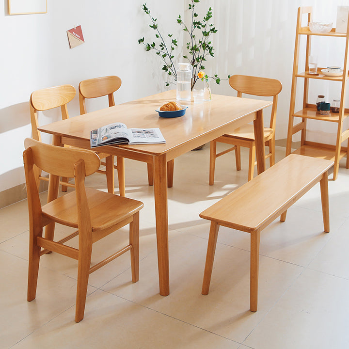 Rectangle Beech Wood Table for Restaurant Modern Dining Table with 4 Legs Clearhalo ' dining_table' 'Dining Tables & Seating' 'Dining Tables' 'furn' 'furn_dining_table' 'Furniture' 'furniture_dining_table' 'Kitchen & Dining Furniture' 'kitchen&dining_furn' 'kitchen' 'kitchen_dining_table' 3979682