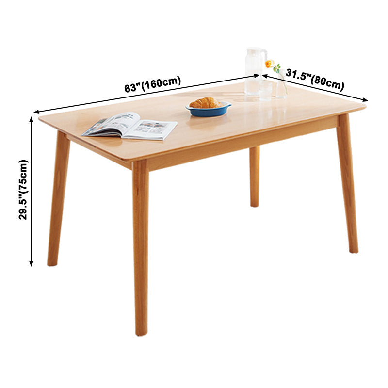 Rectangle Beech Wood Table for Restaurant Modern Dining Table with 4 Legs Clearhalo ' dining_table' 'Dining Tables & Seating' 'Dining Tables' 'furn' 'furn_dining_table' 'Furniture' 'furniture_dining_table' 'Kitchen & Dining Furniture' 'kitchen&dining_furn' 'kitchen' 'kitchen_dining_table' 3979684