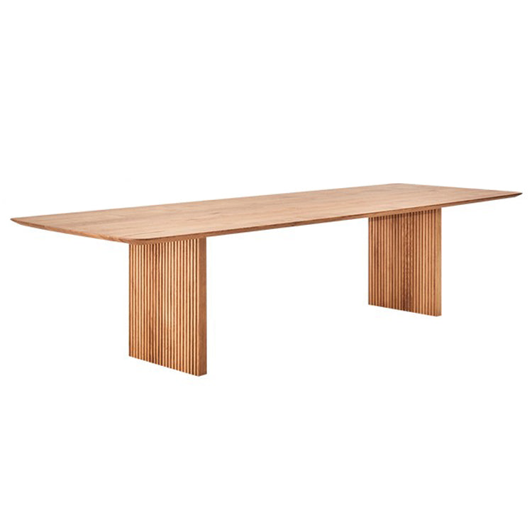Simplicity Rectangle Dining Table Pine Solid Wood Table with Double Pedestal Natural Without Chairs Clearhalo ' dining_table' 'Dining Tables & Seating' 'Dining Tables' 'furn' 'furn_dining_table' 'Furniture' 'furniture_dining_table' 'Kitchen & Dining Furniture' 'kitchen&dining_furn' 'kitchen' 'kitchen_dining_table' 3979686
