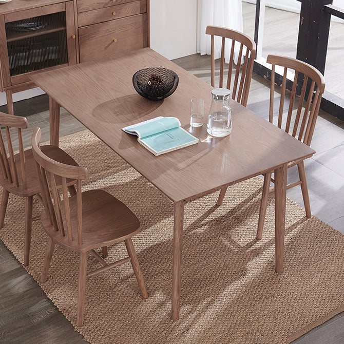 Rectangle Ash Wood Table in Nature/Walnut Modern Dining Table with 4 Legs for Restaurant Clearhalo ' dining_table' 'Dining Tables & Seating' 'Dining Tables' 'furn' 'furn_dining_table' 'Furniture' 'furniture_dining_table' 'Kitchen & Dining Furniture' 'kitchen&dining_furn' 'kitchen' 'kitchen_dining_table' 3979701