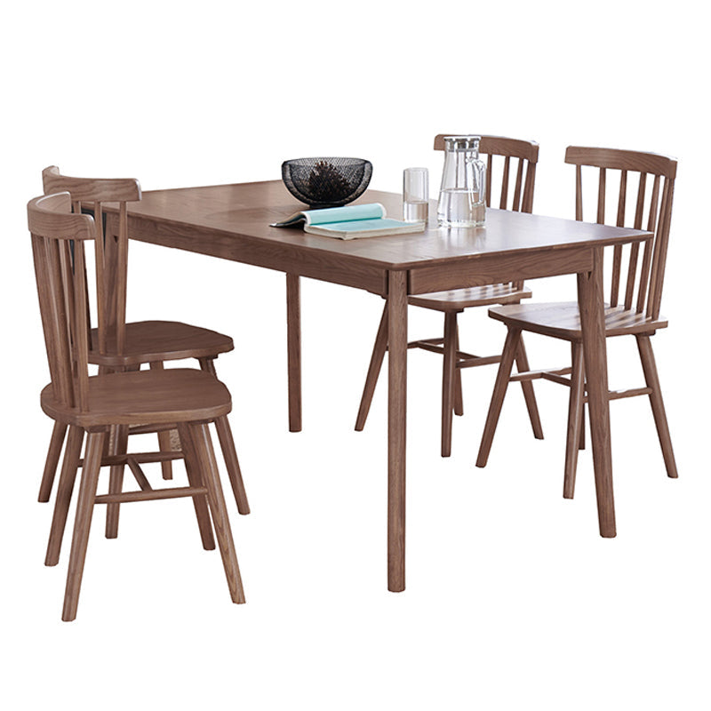 Rectangle Ash Wood Table in Nature/Walnut Modern Dining Table with 4 Legs for Restaurant Clearhalo ' dining_table' 'Dining Tables & Seating' 'Dining Tables' 'furn' 'furn_dining_table' 'Furniture' 'furniture_dining_table' 'Kitchen & Dining Furniture' 'kitchen&dining_furn' 'kitchen' 'kitchen_dining_table' 3979702