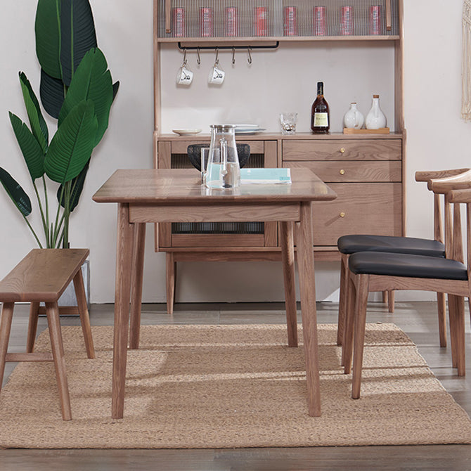 Rectangle Ash Wood Table in Nature/Walnut Modern Dining Table with 4 Legs for Restaurant Clearhalo ' dining_table' 'Dining Tables & Seating' 'Dining Tables' 'furn' 'furn_dining_table' 'Furniture' 'furniture_dining_table' 'Kitchen & Dining Furniture' 'kitchen&dining_furn' 'kitchen' 'kitchen_dining_table' 3979709