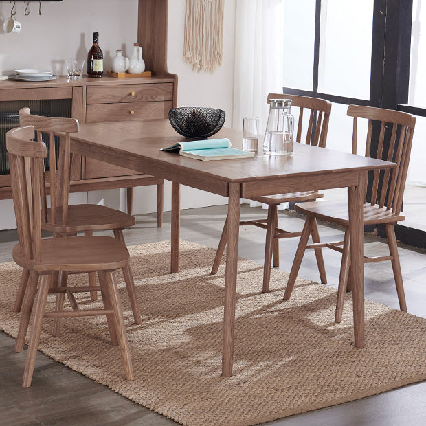 Rectangle Ash Wood Table in Nature/Walnut Modern Dining Table with 4 Legs for Restaurant Clearhalo ' dining_table' 'Dining Tables & Seating' 'Dining Tables' 'furn' 'furn_dining_table' 'Furniture' 'furniture_dining_table' 'Kitchen & Dining Furniture' 'kitchen&dining_furn' 'kitchen' 'kitchen_dining_table' 3979711