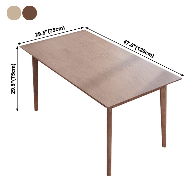 Rectangle Ash Wood Table in Nature/Walnut Modern Dining Table with 4 Legs for Restaurant Clearhalo ' dining_table' 'Dining Tables & Seating' 'Dining Tables' 'furn' 'furn_dining_table' 'Furniture' 'furniture_dining_table' 'Kitchen & Dining Furniture' 'kitchen&dining_furn' 'kitchen' 'kitchen_dining_table' 3979712